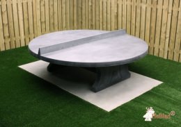 betonnen tafeltennistafel rond grijs