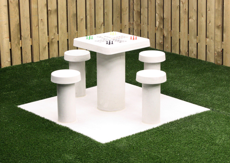 Ludo-tafel Naturel Beton