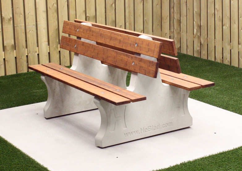 Parkbank Duo in Naturel Beton