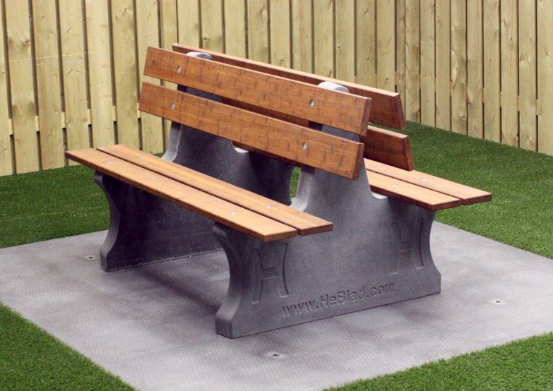 Parkbank Duo Antraciet-Beton