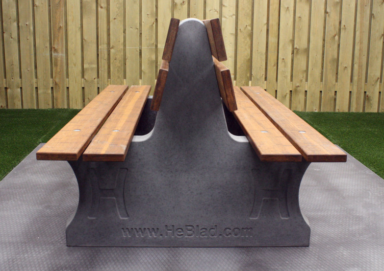 Parkbank Duo Antraciet-Beton