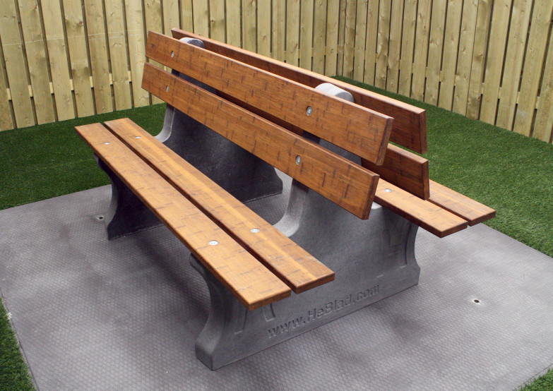 Parkbank Duo Antraciet-Beton