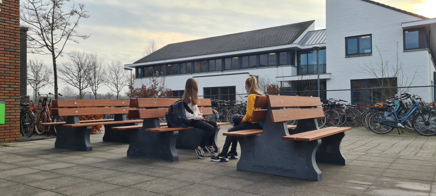 Parkbank Duo Antraciet-Beton