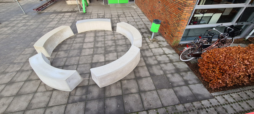 Betonbank Standaard Ovaal Antraciet-Beton