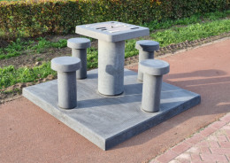Backgammon Antraciet-beton 4 persoons