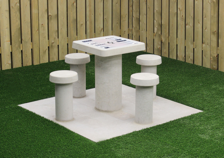 Backgammon Naturel beton 4 persoons