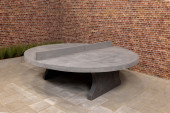 Pingpongtafel Rond Antraciet-Beton