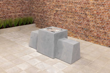 Backgammonbank Antraciet beton