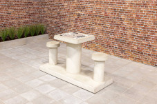 Backgammon Naturel beton 2 persoons