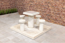 Backgammon Naturel beton 4 persoons