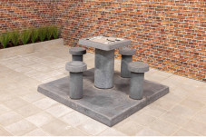 Backgammon tafel Antraciet-beton 4 persoons