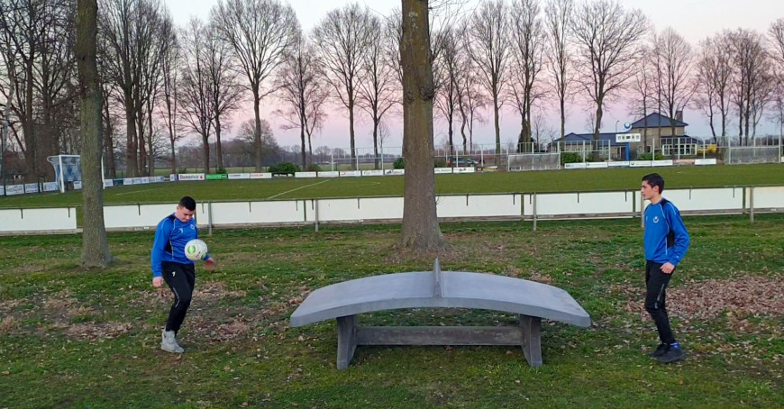 Voetvolleybaltafel Antraciet-Beton
