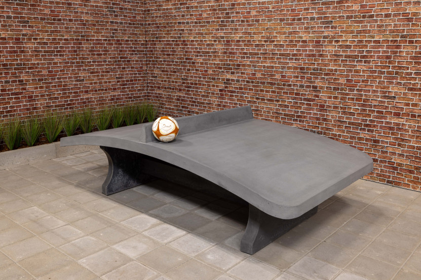 Voetvolleybaltafel Antraciet-Beton