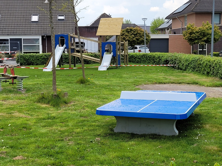 Pingpongtafel Laag Afgerond Blauw