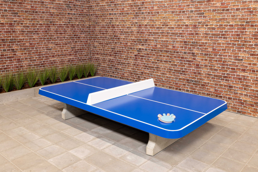 Pingpongtafel Laag Afgerond Blauw