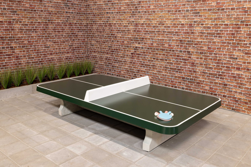 Pingpongtafel Laag Afgerond Groen
