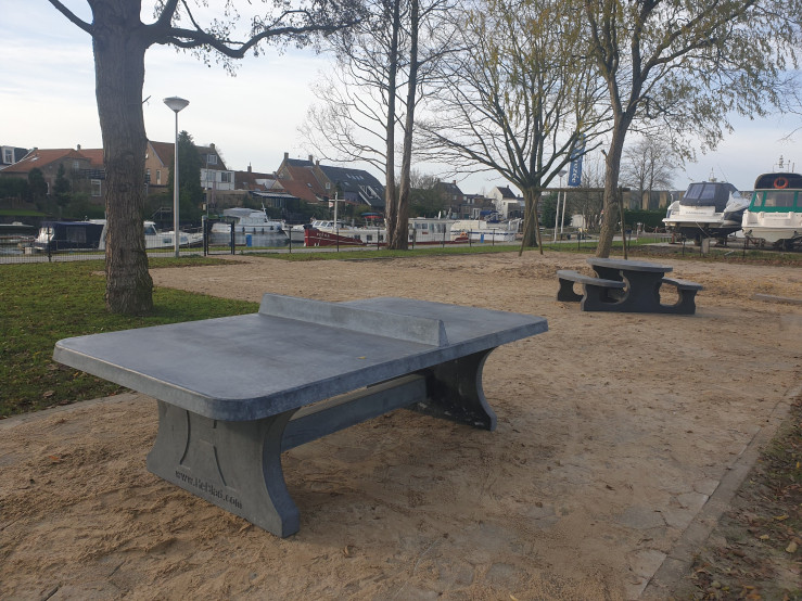 Pingpongtafel Afgerond Antraciet-Beton