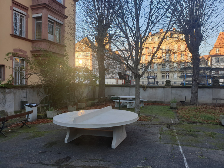 Pingpongtafel Rond Naturel Beton
