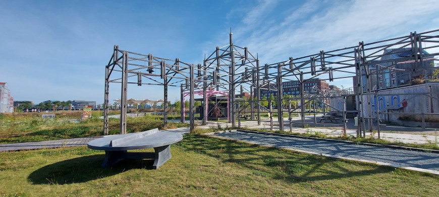 Pingpongtafel Rond Antraciet-Beton