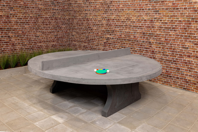 Pingpongtafel Rond Antraciet-Beton