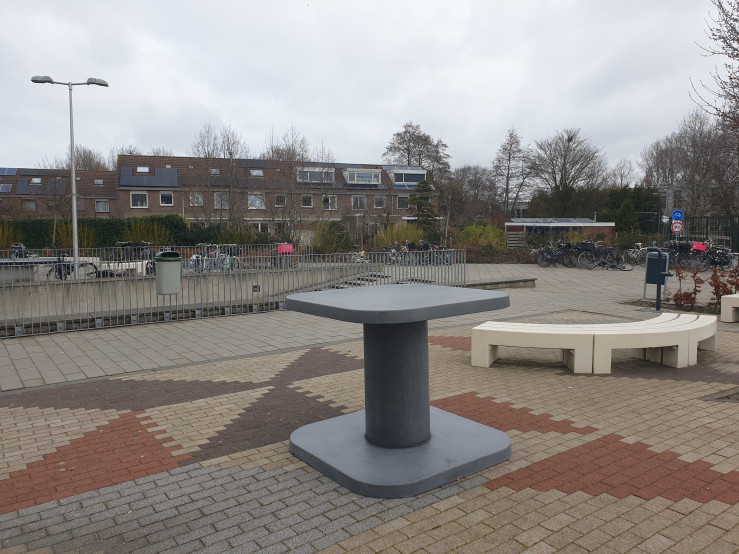 Statafel Antraciet-Beton