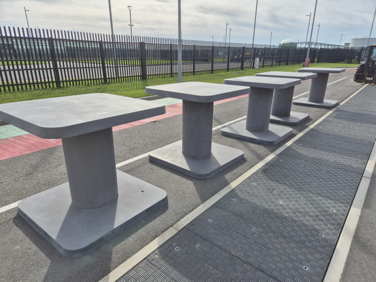Statafel Antraciet-Beton