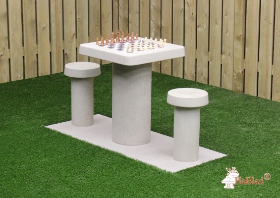 leerling Koe neus Betonnen schaaktafel beton naturel voor 2 personen - HeBlad