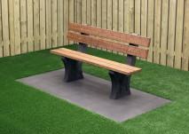 Parkbank Antraciet beton