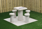 Betonnen Damtafel Naturel Beton, 4 persoons