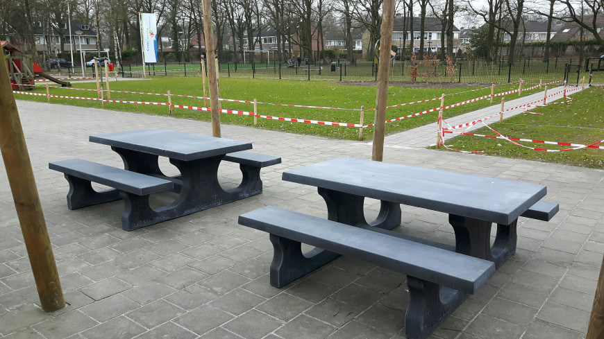 Antraciet-Betonnen Picknickset