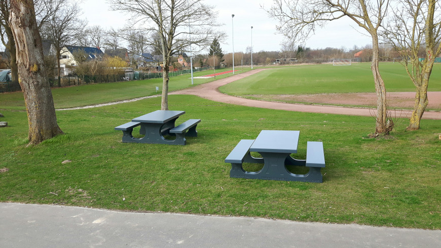 Standaard Betonnen Picknickset Antraciet gespoten