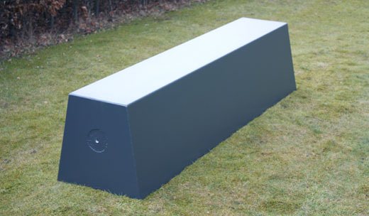 betonnen bank antraciet